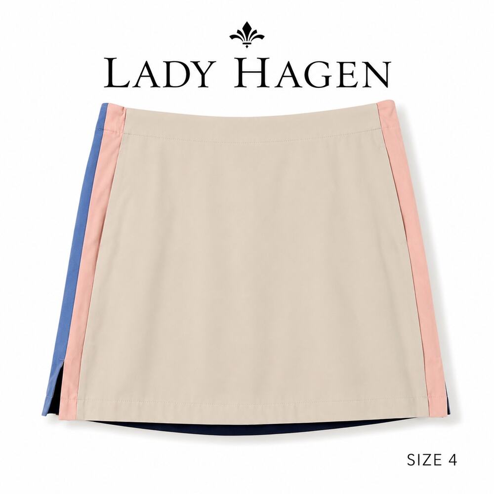 Lady Hagen Golf Skort Women's 12 Birch Side Stripe Built In Shorts NWT Sport